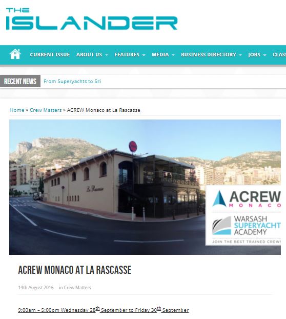 The Islander – ACREW Monaco at La Rascasse