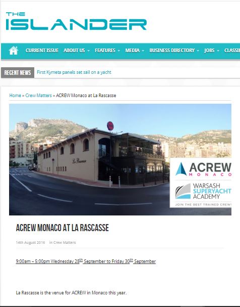 ACREW Monaco at La Rascasse
