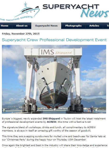 Superyacht Crew Professional Development Event